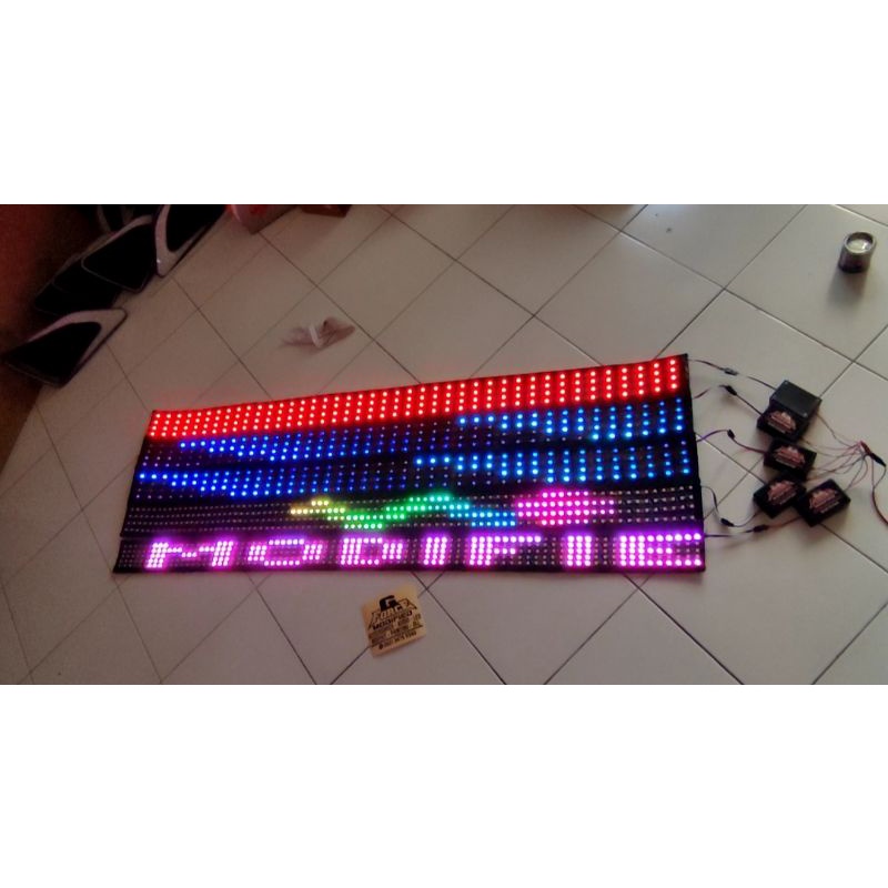 Lampu Strobo running text nama wifi terbaru canter giga L300 grandmax futura dyna dll