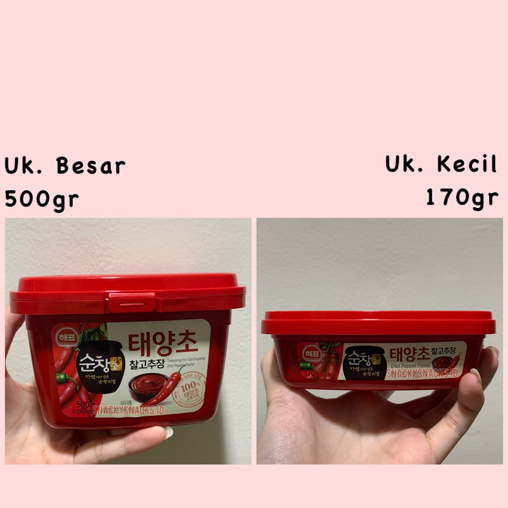 

SAJO TAEYANGCHO Gochujang - Hot Pepper Paste / Sambal Pasta Korea / Pasta Cabai Korea 170gr & 500gr