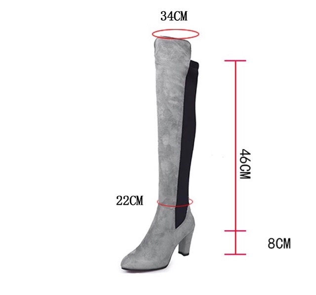 High knee boots overknee boots wanita women heels winter tinggi