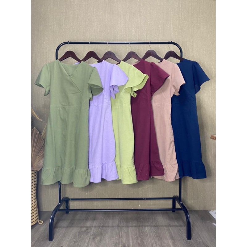 DRESS MIDI CASUAL selutut dress kantor casual Korean dress