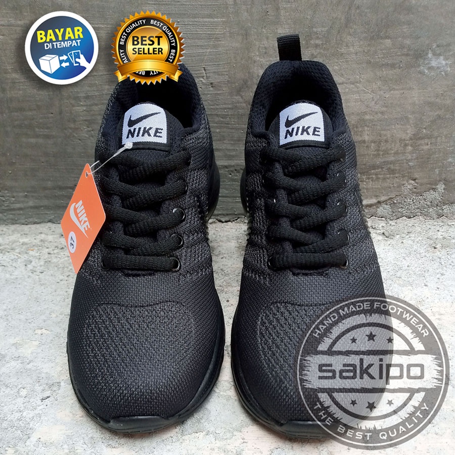 PROMO ANAK SEKOLAH !! SEPATU SEKOLAH HITAM POLOS SD SMP SMA SMK KULIAH / SEPATU KERJA JOGGING HITAM PRIA WANITA / SEPATU OLAHRAGA SENAM AEROBIK / SEPATU JOGING LARI RINGAN DIPAKAI / SAKIPO