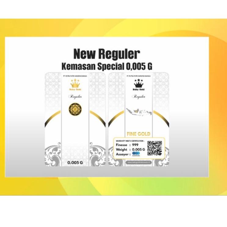 Pasti Murah ZECZN Baby Gold 0,005 GRAM Emas mini Murni Logam Mulia 24 Karat 0,005gr 54 Kirim Langsun