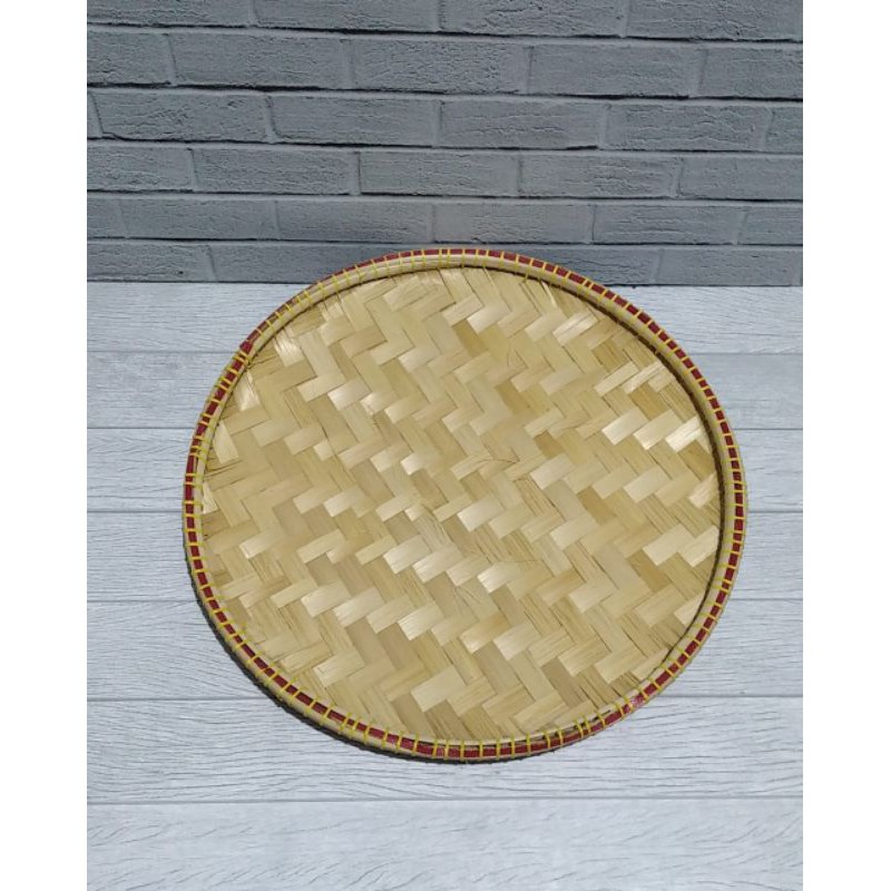 tampah tumpeng nyiru bulat tatakan masakan wadah sajian TAMPAH BAMBU KECIL 50 CM 6 PCS ukuran 50cm p