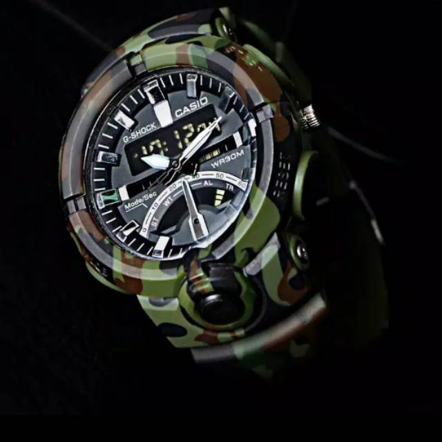 Jam tangan pria, loreng army anti air
