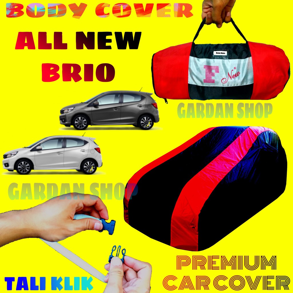 Body Cover HONDA ALL NEW BRIO Sarung MERAH Penutup Pelindung Bodi Mobil Honda Brio PREMIUM Red Cover