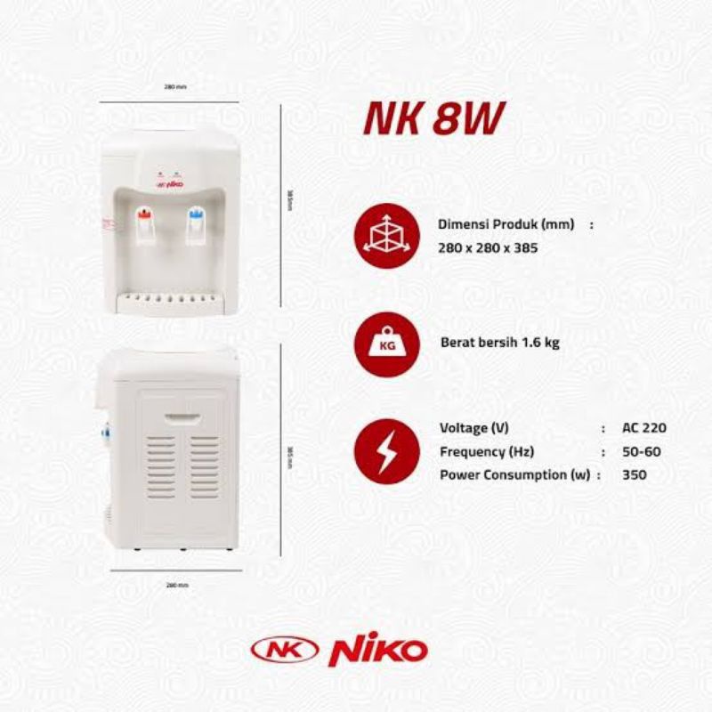 Niko Dispenser Meja Hot / Normal NK 8W