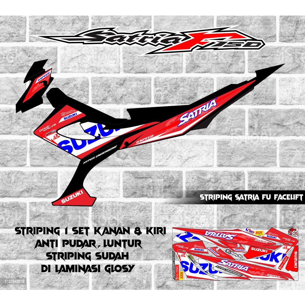 STRIPING STICKER VARIASI SUZUKI SATRIA FU FACELIFT