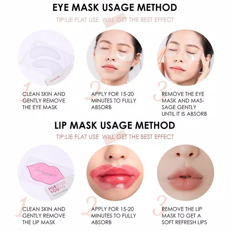 Focallure Forever Young Lip And Eye Mask Focallure Lip Mask Focallure Collagen Eye Mask Collagen Lip Focallure Masker Bibir Focallure Focallur Fucallure Focalure Foccalure