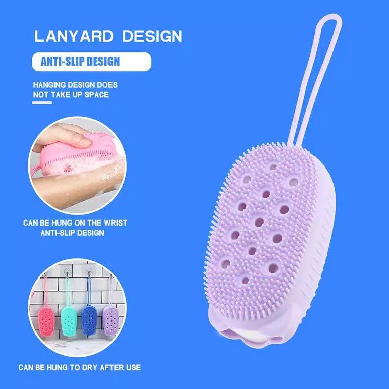 hokkiterus21 Bubble bath brush silicon fast foaming spon mandi busa sikat daki pijit badan motif