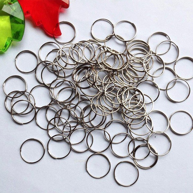 Split Ring / Split Ring 1 cm / Ring Kancing / Split Ring Silver ring sambung kristal 100 gr