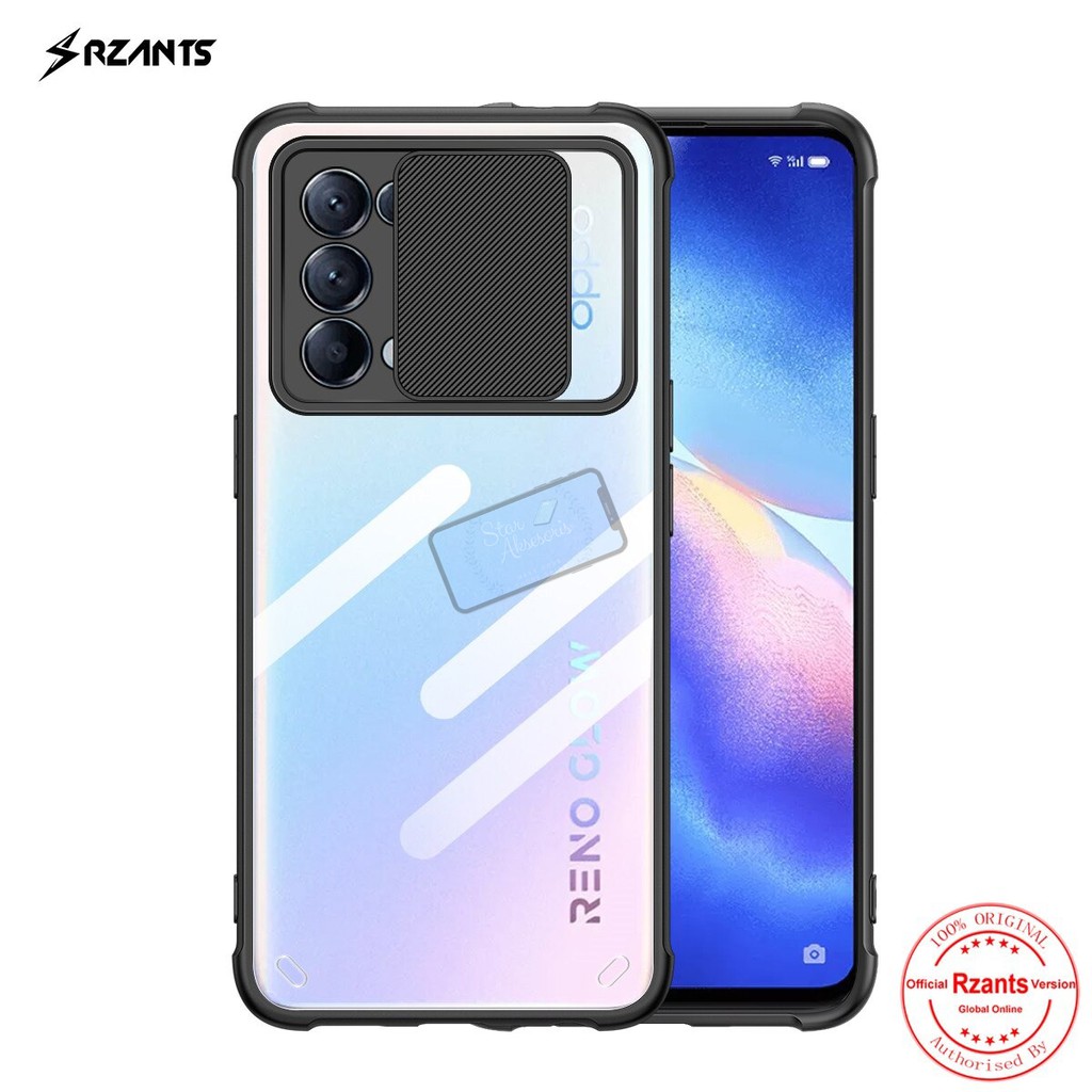 Oppo Reno 5 4G 5G Rzants Camshield Original Hard Soft Bumper Case Reno5