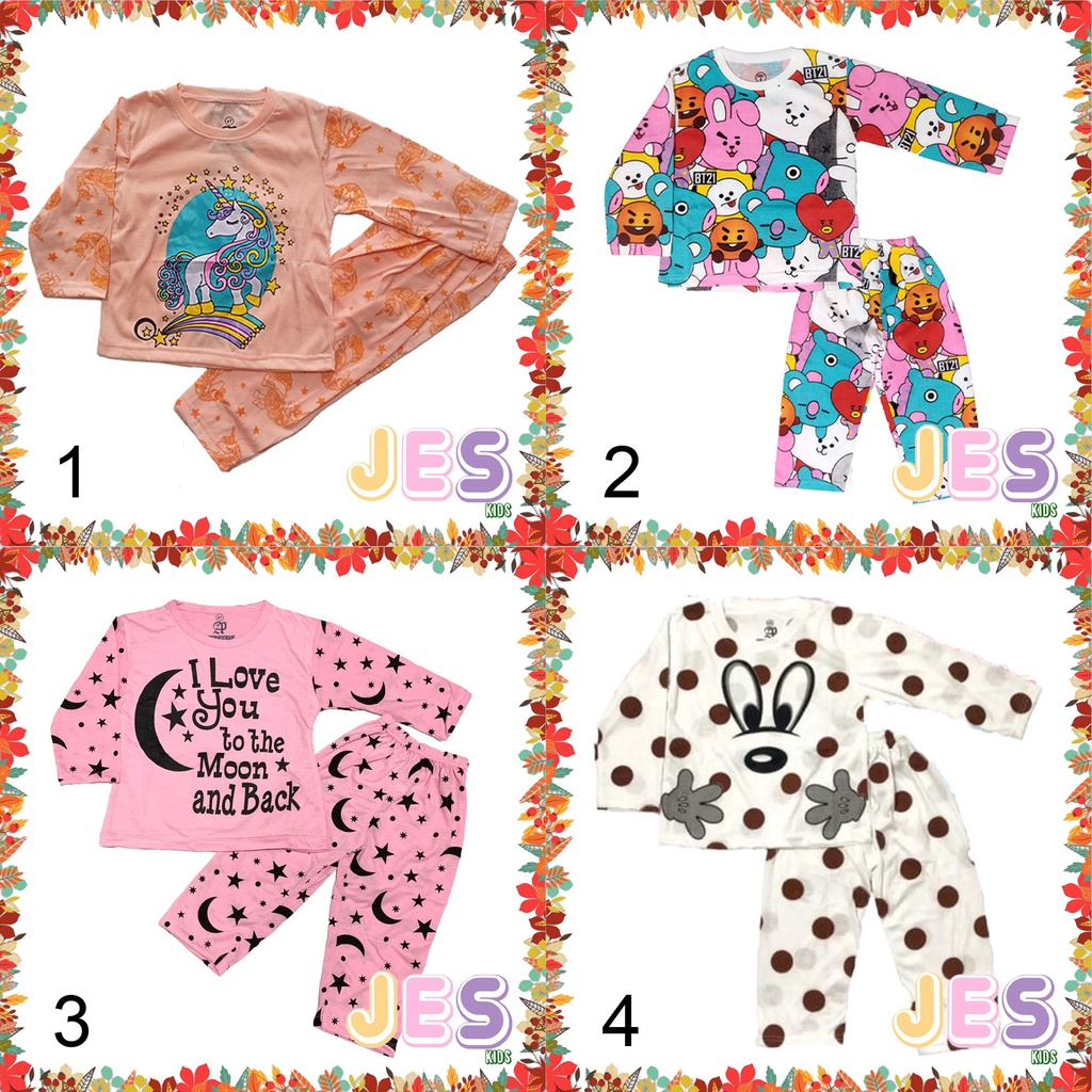 BAJU SETELAN PANJANG ANAK PEREMPUAN / KAOS SETELAN PANJANG ANAK PEREMPUAN 1-10 TAHUN