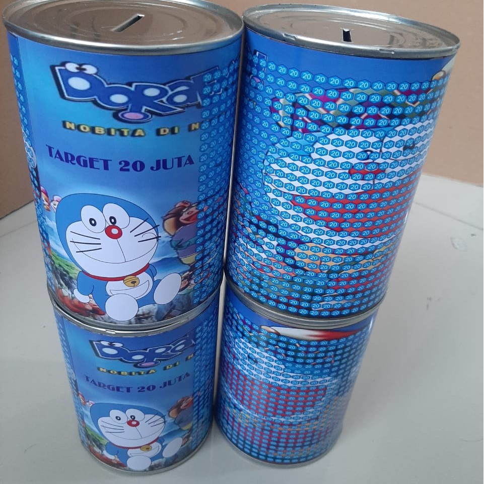 Celengan Target 15 jt nominal  / TABUNGAN TARGET 20 JUTA KARAKTER DORAEMON BUKA TUTUP