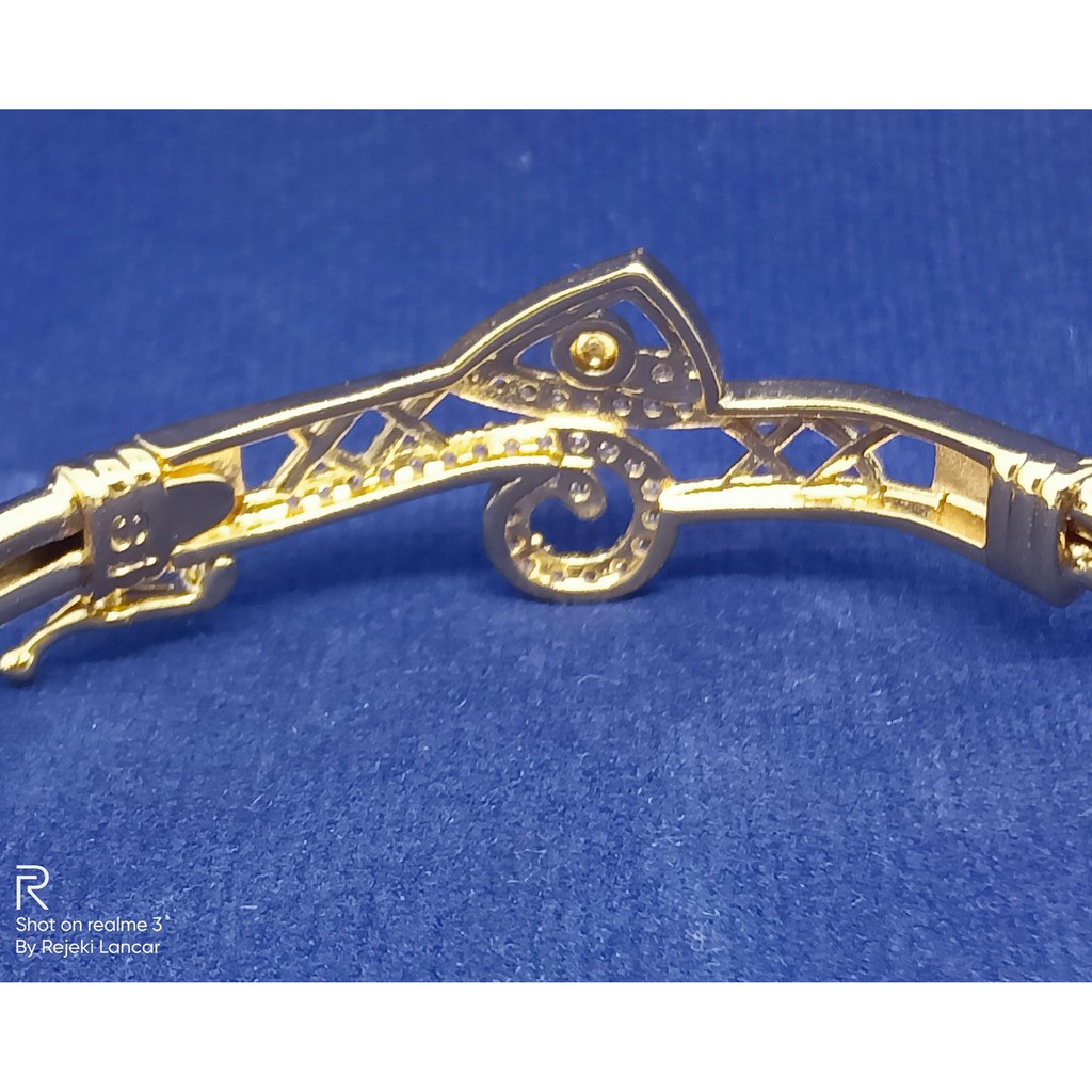 Gelang bangkok bangle berlian xuping - perhiasan lapis emas 24k 100% asli original