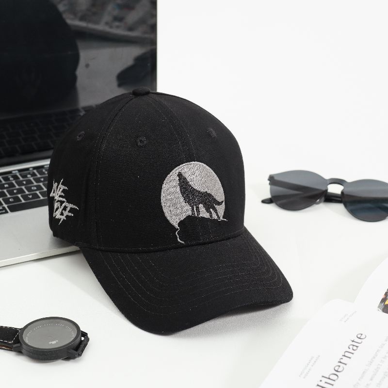 Topi Flexfit Unisex Pria Wanita CANAVAR Lone Wolf