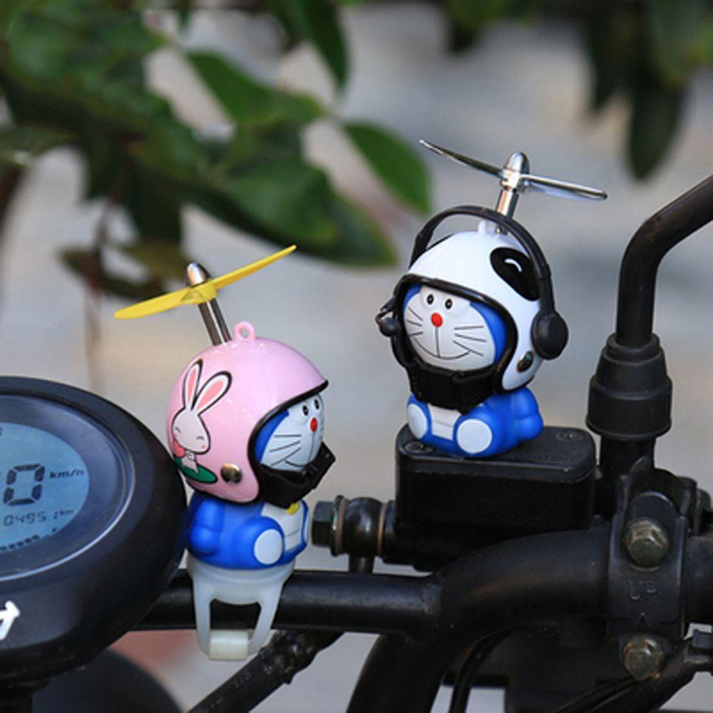 Nickolas1 Doraemon Pokon Mainan Aksesoris Sepeda Glowing Stang Sepeda Bersepeda Dekorasi Lampu Sepeda Mencicit Doraemon Helm Mainan