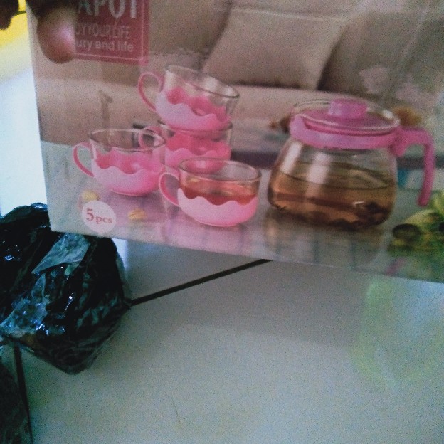Tea Pot Set 5 In 1 / Set Teko Teh Kaca Tebal / Teko Teh Unik / Teapot Glass