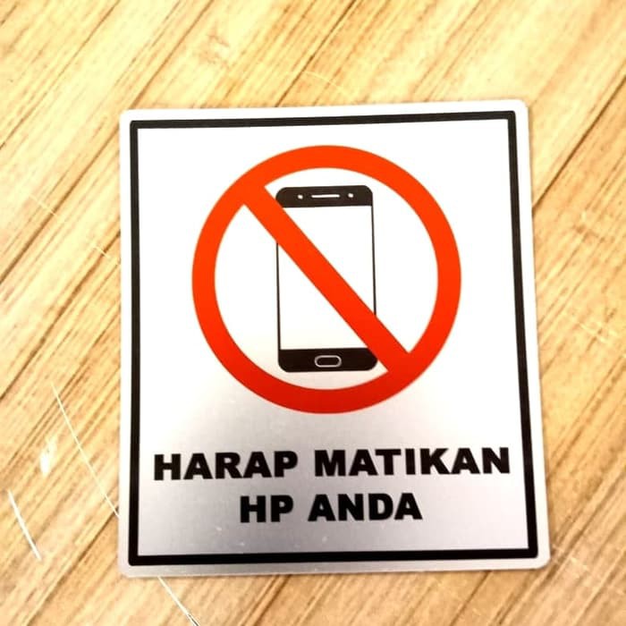 

LABEL K3 HARAP MATIKAN HP ANDA UKURAN 9X8CM