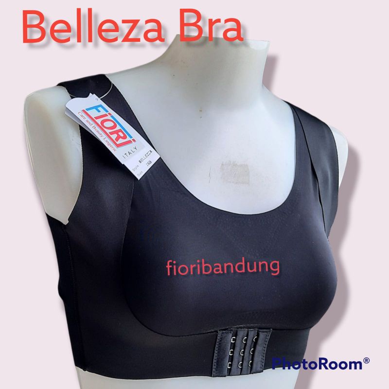 PROMO - FIORI Bra BELLEZZA Black | Bra Tanpa Kawat Tanpa Busa | Busa Lepas