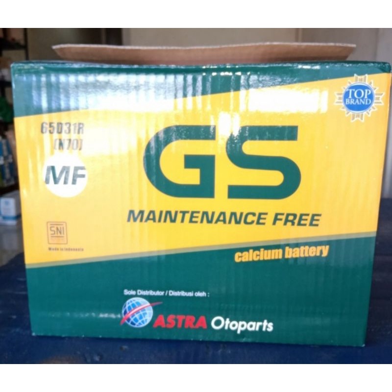 aki batere mobil genset GS Astra Maintenance Free GS MF N70 / 65D31R aki kering GS Astra MF N 70