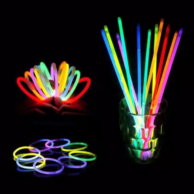 Glow Stick 100 Pcs - Stik Nyala 100 Pcs - Stick Fosfor - Glow In The Dark Stik - Gelang Fosfor