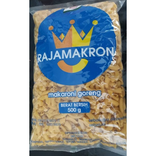 

Makaroni goreng (mentah) Rajamakron kemasan 500gr