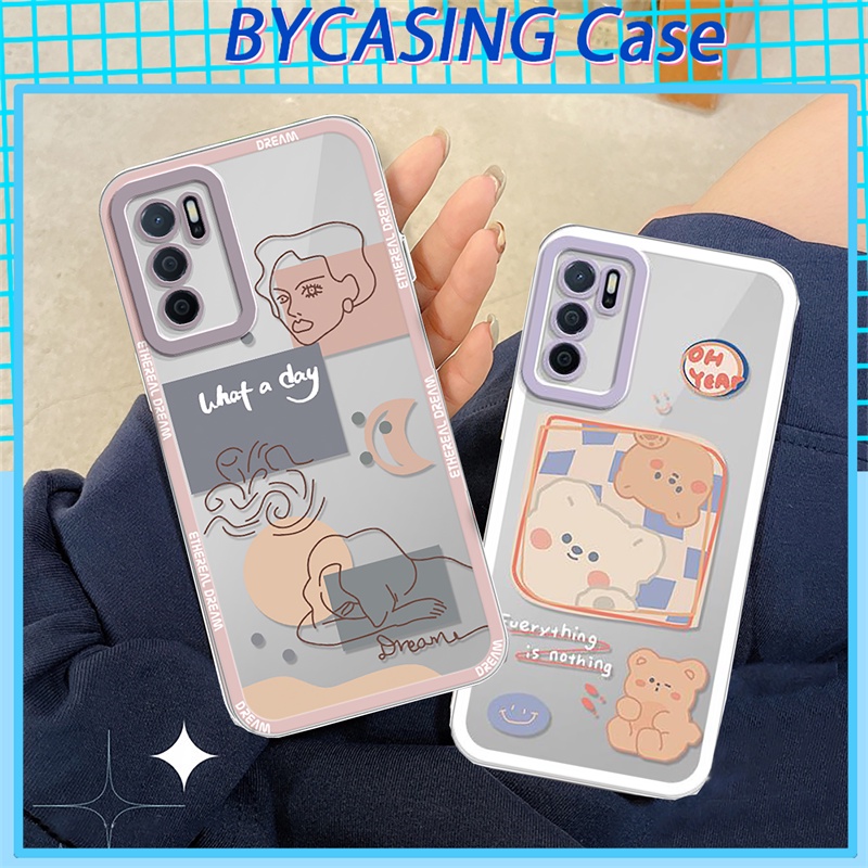 Soft Case Silikon Desain Abstrak Untuk OPPO A16 A15 A55 A95 A16K A16e A74 A54 A12 A7 A3S A5S A52 A92 A53 A94 A96 A31 F9 A1K A37 Reno 7z 6f