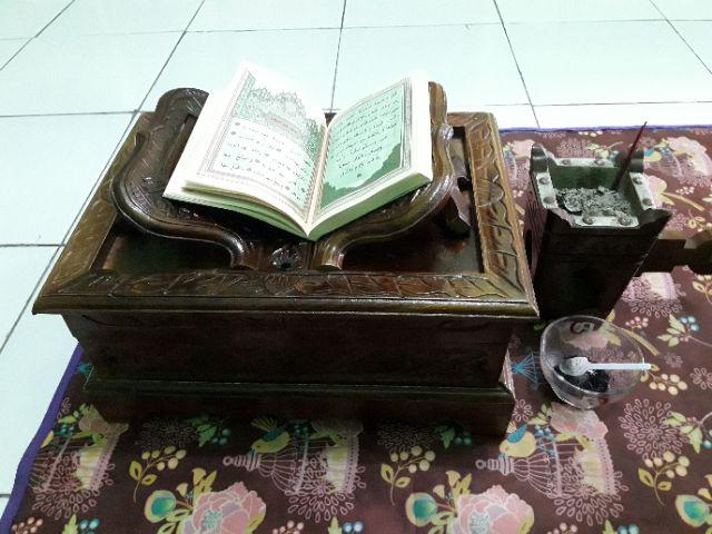 Rekal Tempat Al Quran Kayu Jati / Box Tempat Penyimpanan Al Quran Dan Rekal Kayu Jati