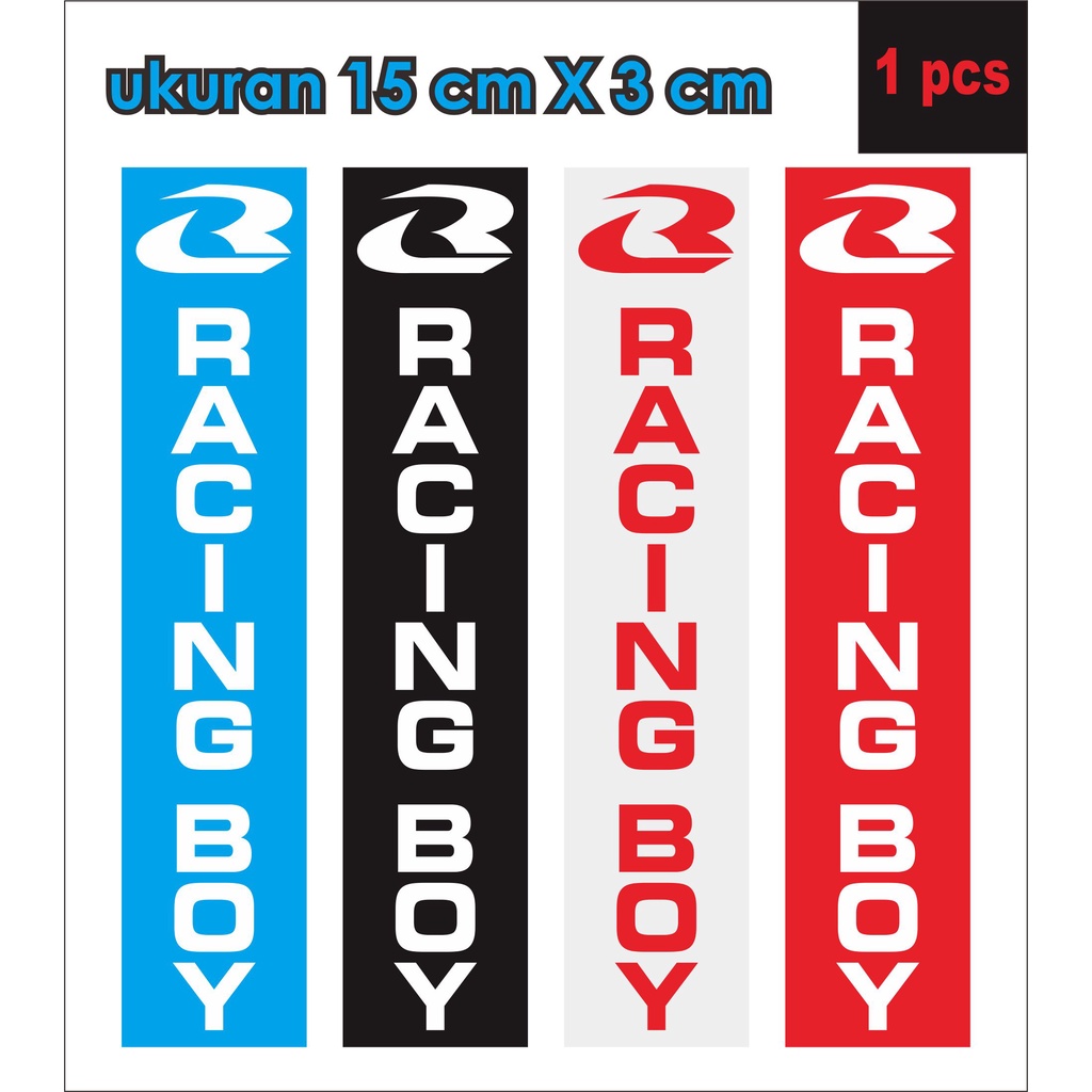 Sticker Shock Bottom RCB RACING BOY Cutting Stiker Sticker Pack RCB Racing Boy RCB 1 Stiker Pack Mot