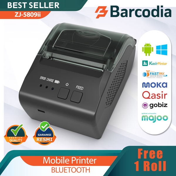 Mobile Printer Bluetooth Hp Android 58mm - Printer PPOB Kasir Kertas Thermal 58mm ZJ-5809