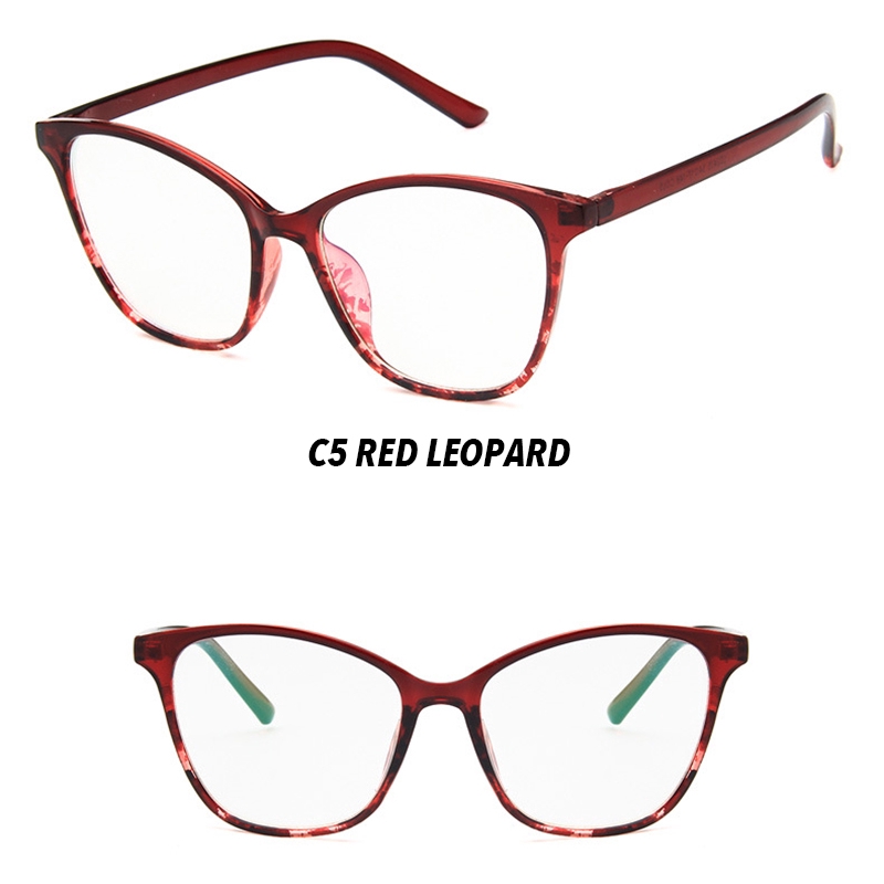 (YUZHU) Bayar di Tempat INS Fashion Oversized Mata Kucing Wanita Kacamata Women Eyeglasses