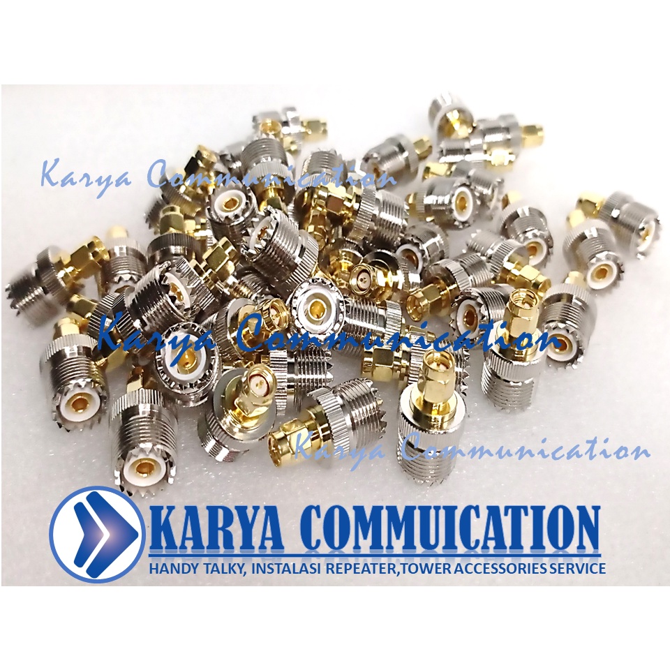 KONEKTOR SAMBUNGAN HT ANTENA SMA MALE to PL FEMALE HT YAESU DLL