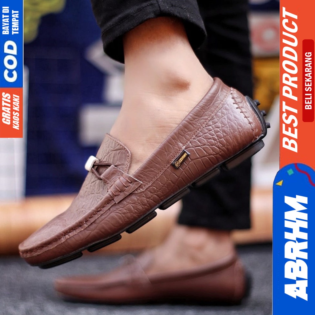 Abrhm Paris - Sepatu Formal Pria Pantofel Kulit Asli