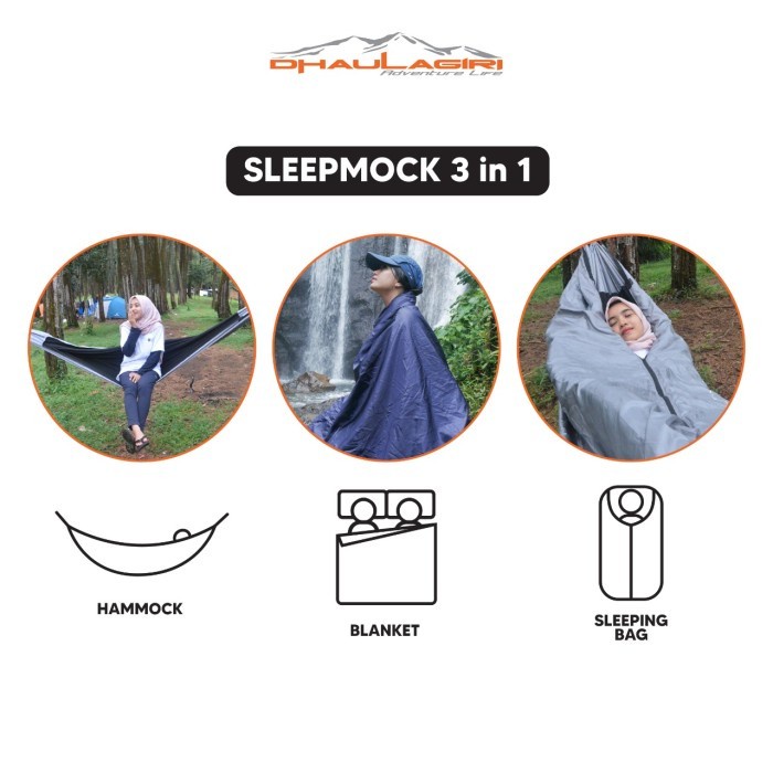 Sleeping Bag Hammock Sleepmock 3in1 Dhaulagiri Ayunan Multifungsi