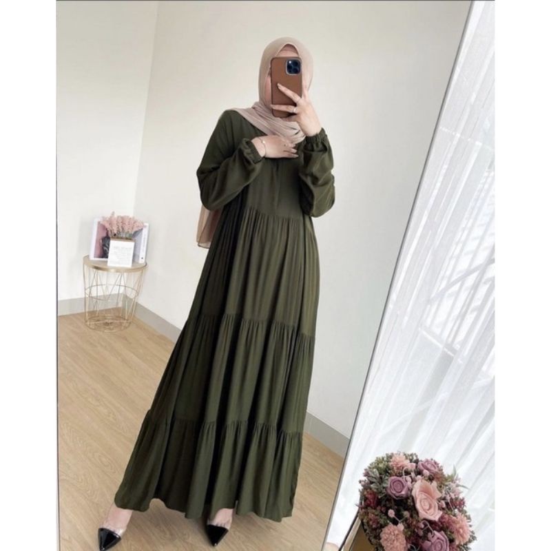 GAMIS DRESS rayon premium gamis rayon premium terbaru/kekinian bisa COD.
