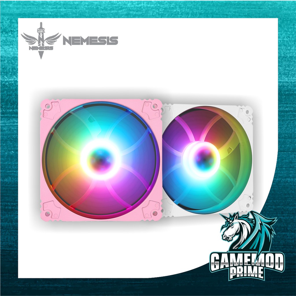 Fan Case Rainbow RGB NYK Nemesis Ilumination White Pink