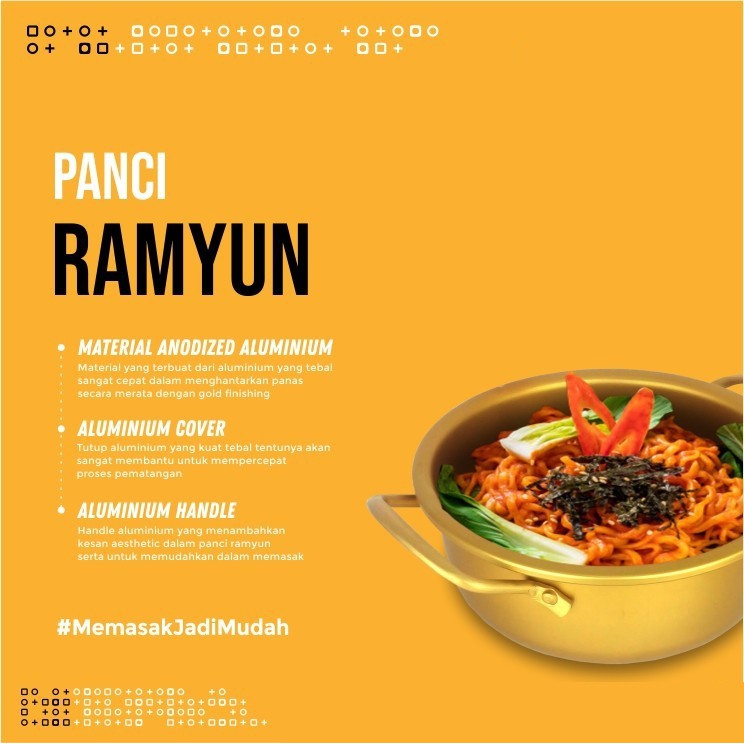 PANCI RAMYUN KOREA GOLD DIAMETER 16 CM - SNI &amp; ALUMINIUM GRADE