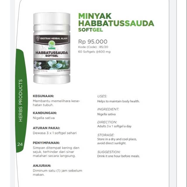 Minyak Habbatussauda Softgel HPAI