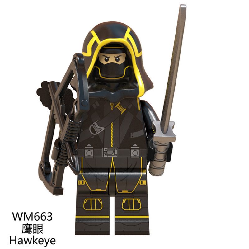 Mainan Anak Lego Iron Man Minifigure Murah WM6063 Ironman Minifigures Marvel Avengers Bricks Figure doctor strange wasp antman warmachine scarlet witch thor superman-HawkeyeWM663
