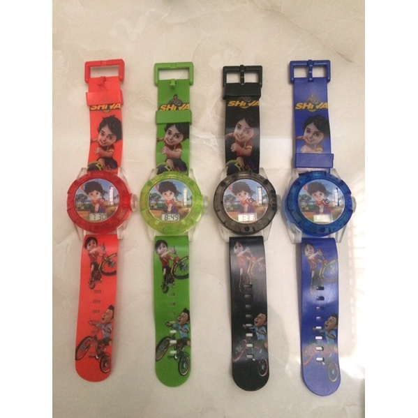 jam tangan anak cowok laser lampu musik 3in1