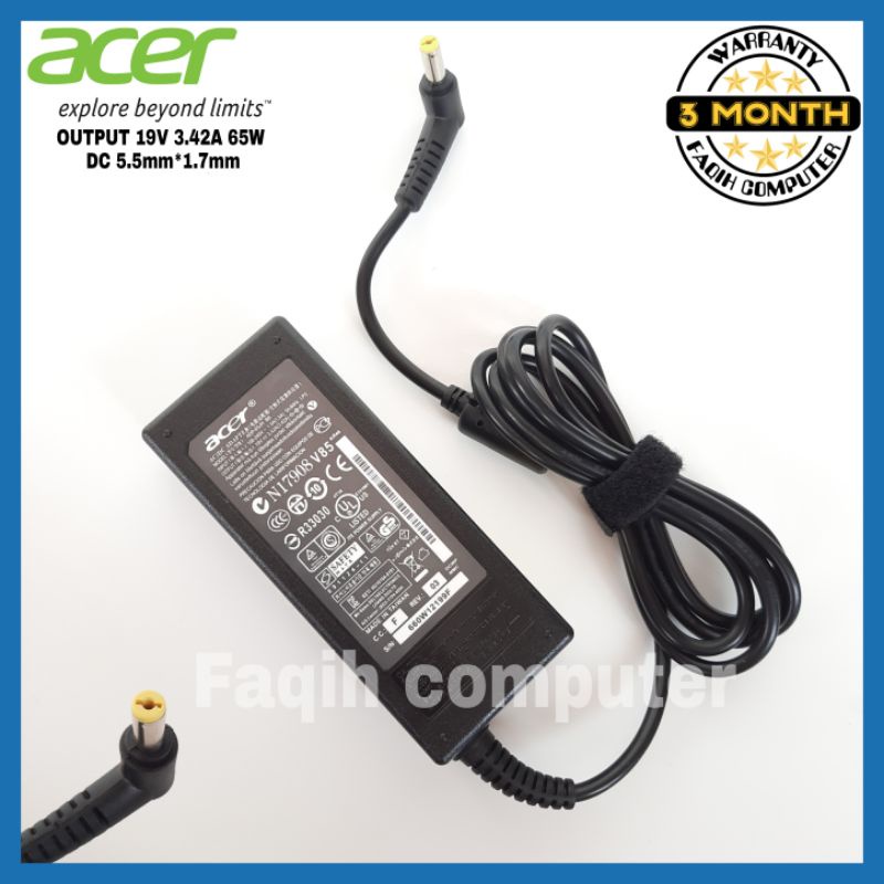 Adaptor Charger Original Laptop Acer Aspire V5-431 V5-471 V5-471G V5-471P V5-531 V5-531G V5-571 65W