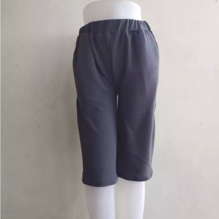 LUNA PANTS PENDEK | Celana Pendek Wanita Slim Fit Pensil 7/8 Polos | Celana Crepe Wafel Termurah