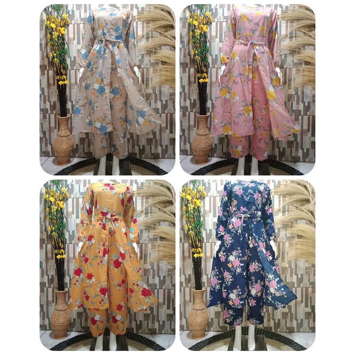 SET MONALISA/ SETELAN LONG TUNIK/ ONE SET MONALISA SAKURA