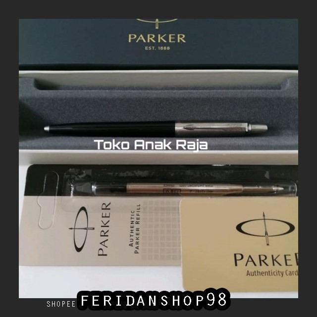 

BT96 PAKET 1 KLIK BEST 1 PC PARKER JOTTER BLACK BALLPOINT+1 PC REFILL BP BY FERIDANSHOP98