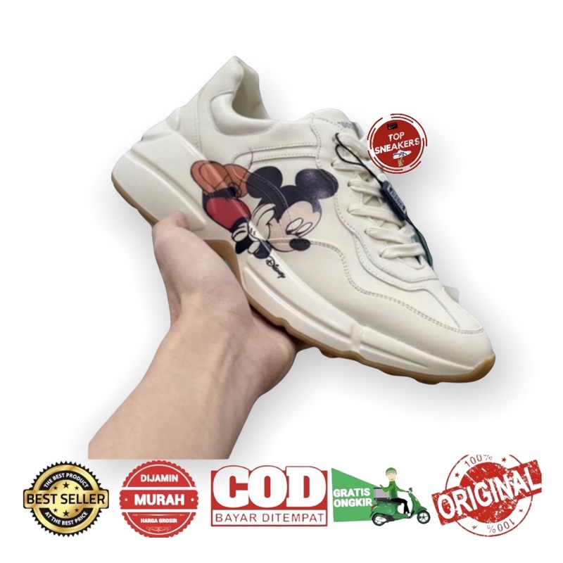 TS Sepatu Women’s Disney x Gucci Rhyton Sneaker Original Free Paperbag & Sertifikat