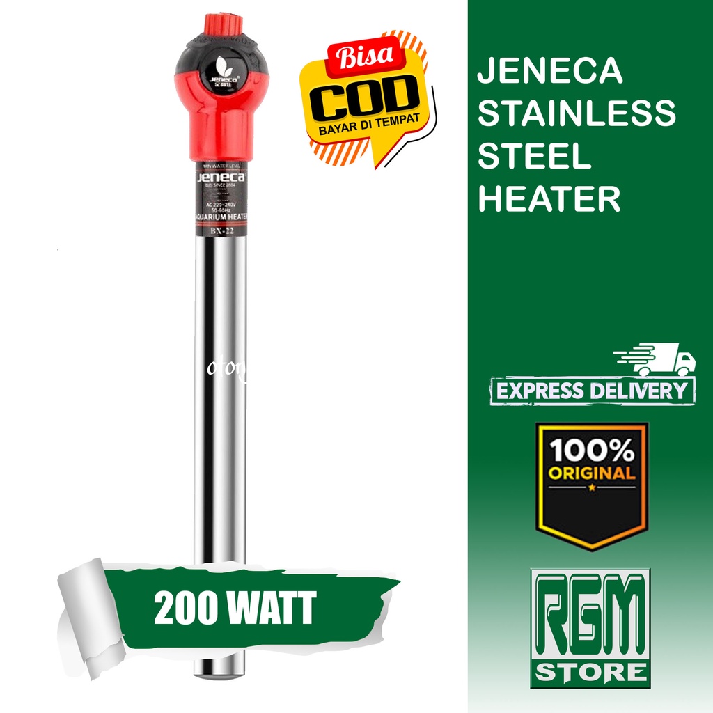 JENECA 200 watt heater stainless steel penghangat pemanas air aquarium