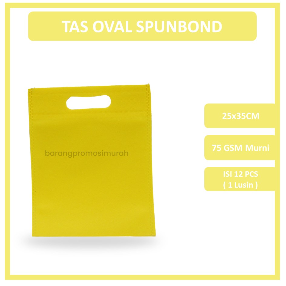 

GOODIE BAG SPUNBOND OVAL 25x35 (Kodian) / Tas Belanja Murah / Kantong Belanja / Tas Souvenir...PROMO