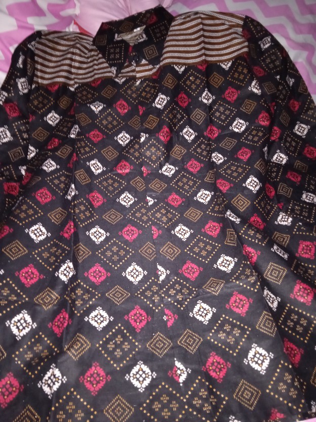 Promo 20.20 Bswart Batik Hrb026 Kenongo Padi Pekalongan M L Xl Batik Pria Murah Modern Grosir