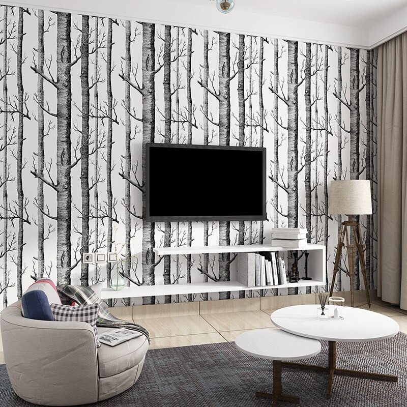 Wallpaper Sticker Dinding Kayu Ranting Panjang 10Meter x Lebar 45cm