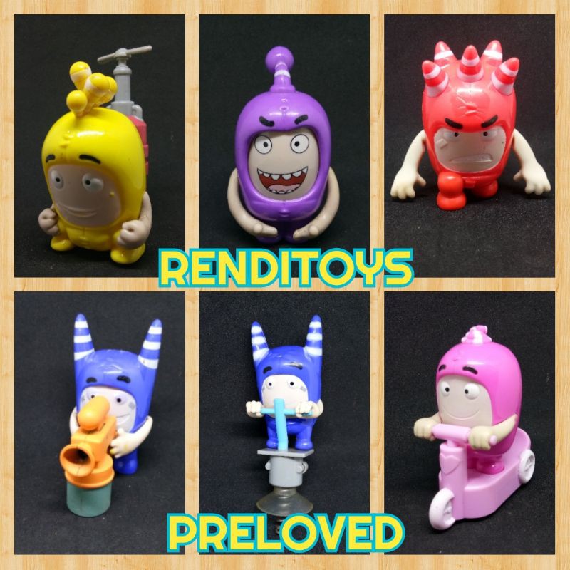 Oddbods Action Figure Mainan KFC Kids Meal Chaki  Bubble Newt Jeff Fuse Termurah